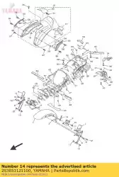 Ici, vous pouvez commander le support, réflecteur 1 auprès de Yamaha , avec le numéro de pièce 2S3851121100: