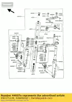 440371239, Kawasaki, Porte-fourche sous zx600-a4a kawasaki gpz 600 1988 1989, Nouveau