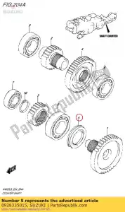 suzuki 0928335015 oil seal - Bottom side