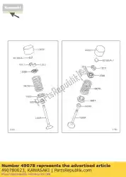 veermotor klep zr750-j1h van Kawasaki, met onderdeel nummer 490780023, bestel je hier online: