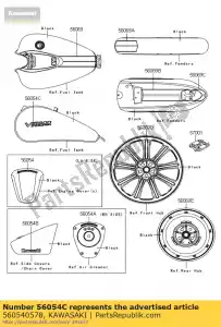 Kawasaki 560540578 marque - La partie au fond