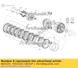 Aprilia 860329, Kit koppelingsplaat, OEM: Aprilia 860329