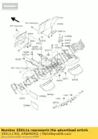 350111760, Kawasaki, rimani, aletta posteriore, rh kawasaki kvf300 4x4 kvf400 prairie 300 400 , Nuovo