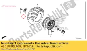 honda 42610HP7A00 hub comp., rr. roda - Lado inferior