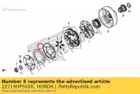 22714HP5600, Honda, molla, disco conico honda  trx 420 500 520 2010 2011 2012 2013 2017 2018 2019 2020, Nuovo