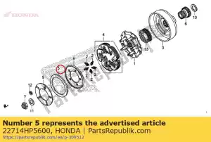 honda 22714HP5600 spring, coned disk - Bottom side