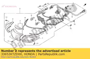 honda 33652KTZD00 lentille, l. rr. clignotant - La partie au fond