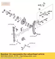 58336010044, KTM, arbre à cames 249 cpl. ktm  adventure competition duke e egs enduro exc lc lc4 lse rallye rxc sc six smc sup super sx sxc txc 400 540 620 625 640 660 1994 1995 1996 1997 1998 1999 2000 2001 2002 2005 2006 2007 2020, Nouveau