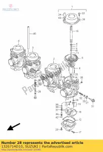 suzuki 1326714D10 tornillo, ajustador - Lado inferior