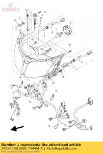 yamaha 3P68430B1000 tête lumière sous assy - La partie au fond