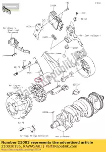 kawasaki 210030155 stojan klz1000bff - Dół