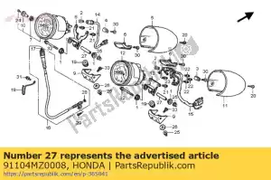 Honda 91104MZ0008 collar 8x45 - Bottom side