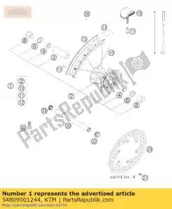 ktm 54809001244 ko?o przednie 1,6x21 'excel 04 - Dół