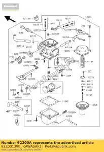 kawasaki 922001398 arandela, palanca de arranque bn125-a1 - Lado inferior