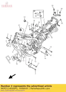 Yamaha 4KM2114000P2 comp. tubo inferior. - Lado inferior