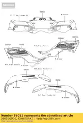 Here you can order the mark,fr fender,650 4x4 kvf650d from Kawasaki, with part number 560520906: