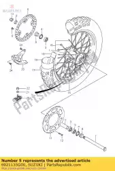 Qui puoi ordinare disco, freno posteriore da Suzuki , con numero parte 6921135G00: