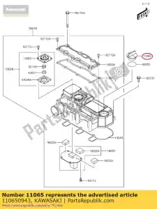 kawasaki 110650943 01 tappo, riempitivo - Il fondo
