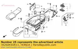 lichte kamer, kofferruimte van Honda, met onderdeel nummer 34260KSVK11, bestel je hier online: