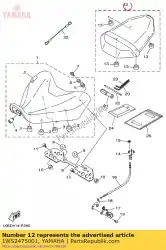 Aquí puede pedir asiento del pasajero de Yamaha , con el número de pieza 1WS2475001: