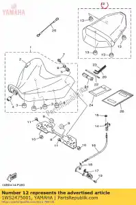 yamaha 1WS2475001 asiento del pasajero - Lado inferior