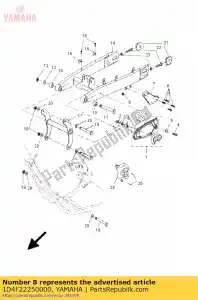 yamaha 1D4F22250000 parafuso, 1 - Lado inferior