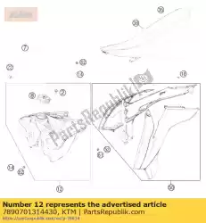 Tutaj możesz zamówić zbiornik paliwa kpl. 7,5l efi sx 14 od KTM , z numerem części 7890701314430: