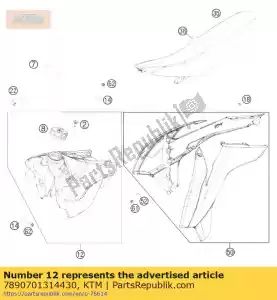 ktm 7890701314430 zbiornik paliwa kpl. 7,5l efi sx 14 - Dół