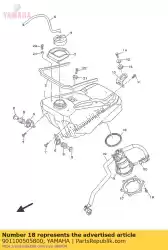 Aquí puede pedir perno, cabeza hexagonal de Yamaha , con el número de pieza 901100505800: