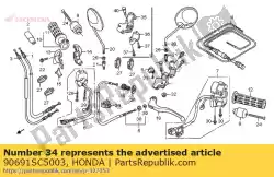 clip een openerkabel van Honda, met onderdeel nummer 90691SC5003, bestel je hier online:
