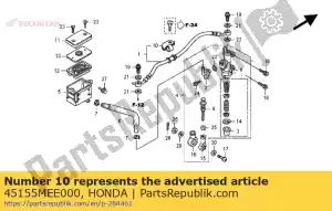 honda 45155MEE000 grampo, bucha da mangueira de freio - Lado inferior