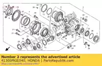 41300MGE040, Honda, engrenage assy., final honda vfr  f crosstourer x dtc fd xd dct vfr1200fa vfr1200f 1200 , Nouveau