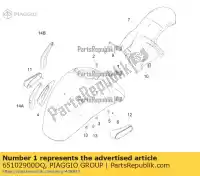 65102900DQ, Piaggio Group, Parafango anteriore     , Nuovo