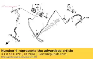 honda 43314KTF891 w?? komp. c, rr. hamulec - Dół