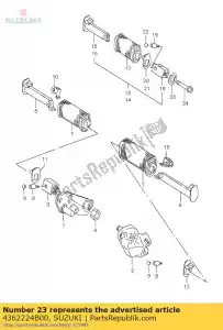 suzuki 4362224B00 onderlegring, pil. voet - Onderkant