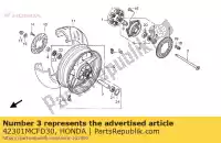 42301MCFD30, Honda, Asse, rr. ruota honda vtr vtrsp 1000, Nuovo