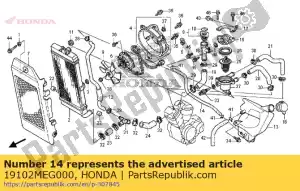 Honda 19102MEG000 tuyau, réservoir de réserve - La partie au fond