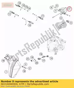 ktm 60314040000 rear light - Bottom side