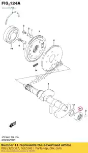 Suzuki 0926320087 rodamiento, 20x34x1 - Lado inferior