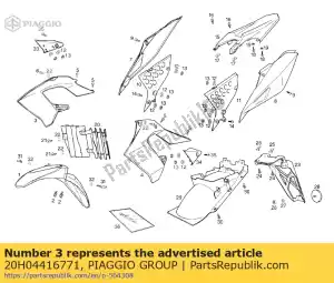 Piaggio Group 20H04416771 tapa lat.dpsto.dr.ng.om.drd 50 - Dół