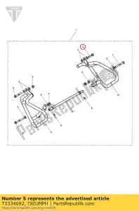 triumph T3334692 parafuso torx m12 x 50 - Lado inferior