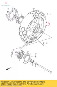Suzuki 6411106G20019 ko?o tylne (17m / - Dół