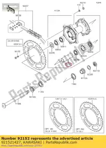 kawasaki 921521427 collier, frein arrière dru kx125-m1 - La partie au fond