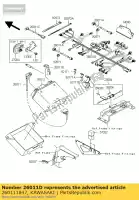 260111847, Kawasaki, fio-chumbo, bateria (-) ksv700-a1 kawasaki kfx 700 2004 2005 2006 2007 2008 2009 2011, Novo