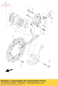 yamaha 3D7W00570000 ensemble piston, étrier - La partie au fond