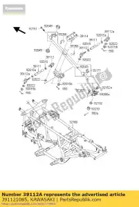 kawasaki 391121085 rodend-tie kvf650-a1 - Lado inferior