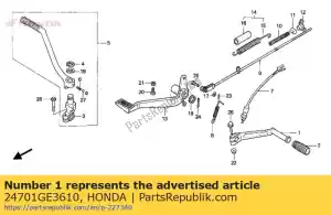 Honda 24701GE3610 pédale, changement de vitesse - La partie au fond