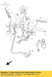 yamaha 1MC261220000 guidon (droit) - La partie au fond