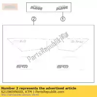62108099000, KTM, zestaw kalkomanii 990 supermoto t 11 ktm sm superm 990 2011 2012, Nowy