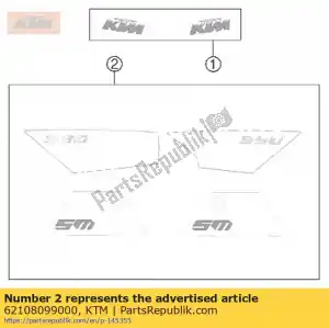 ktm 62108099000 stickerset 990 supermoto t 11 - Onderkant